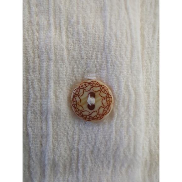 Alfred Dunner Cream Giraffe Floral Safari Embroidery Crepe Button Womens Size 14 - Picture 5 of 7